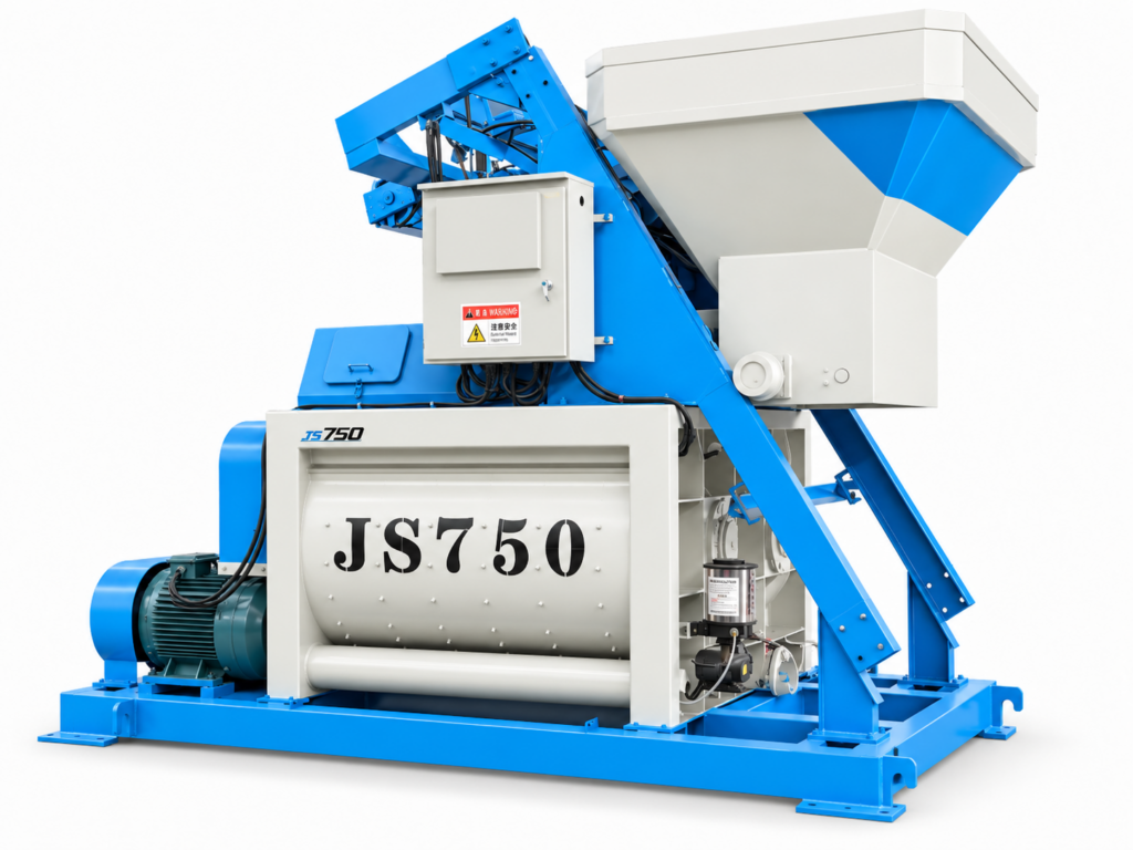 Двухвальный бетоносмеситель JS750